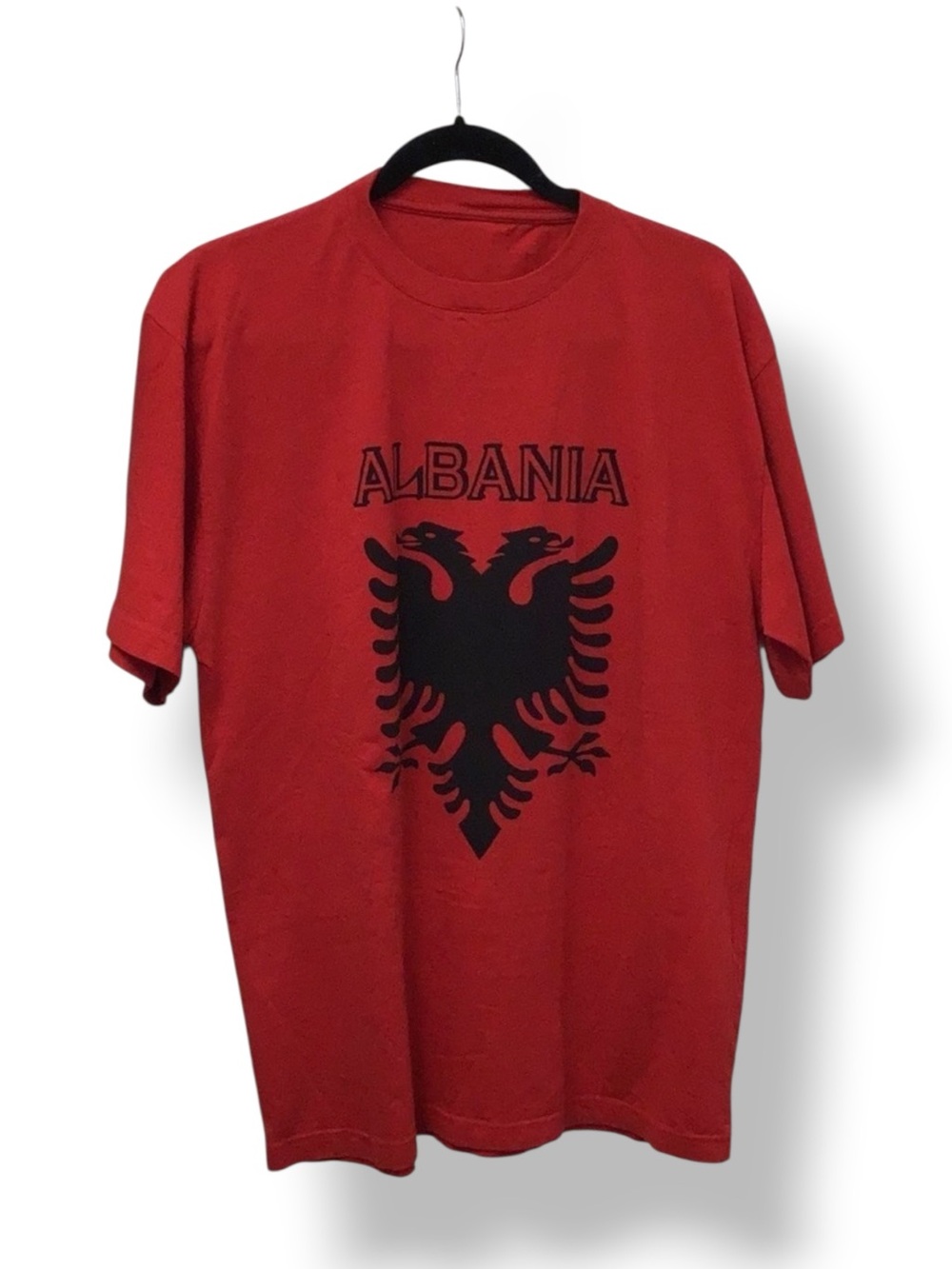 Cultural Unisex Albanian Eagle Emblem Graphic Tee Shirt, Red, size L - Picture 7 of 7